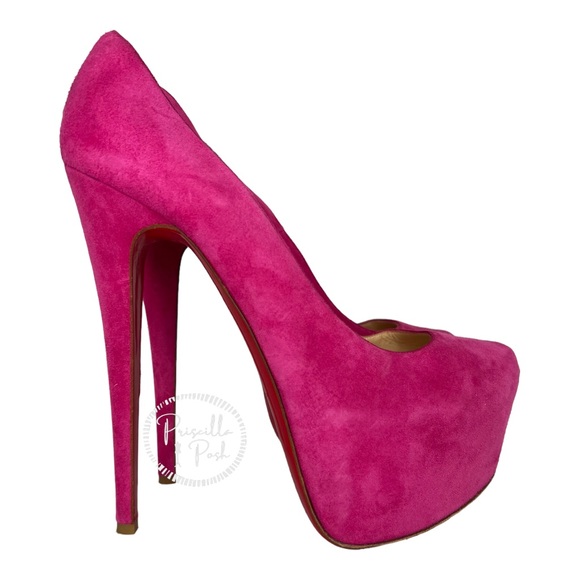 Christian Louboutin Daffodile 160mm Pumps Hot Pink Fuschia Heels Platform - Picture 4 of 16